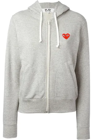 Comme des Garçons Heart-appliqu?? cotton hoodie