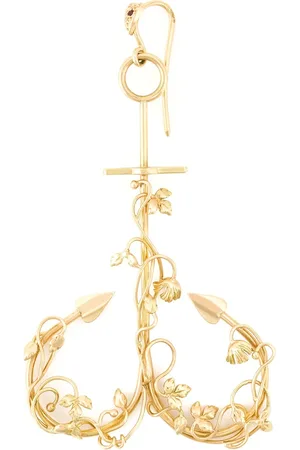 Natasha Zinko 18kt yellow gold anchor curved earring