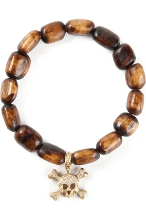 LOREE RODKIN Gold and diamond skull head bracelet