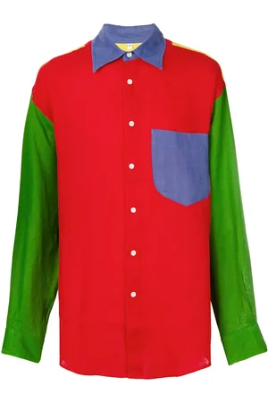 JC DE CASTELBAJAC 1990s colour-block panelled shirt