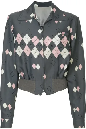 Fake Alpha Vintage 1950s Rockabilly argyle shirt jacket