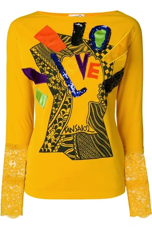 KANSAI YAMAMOTO 1990s appliqu??-detail long-sleeve T-shirt