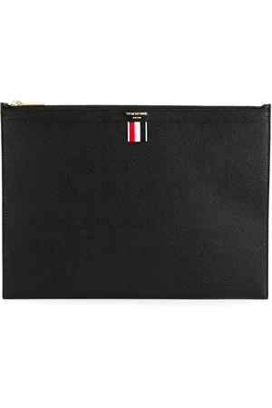 Thom Browne Logo-stamp leather document holder