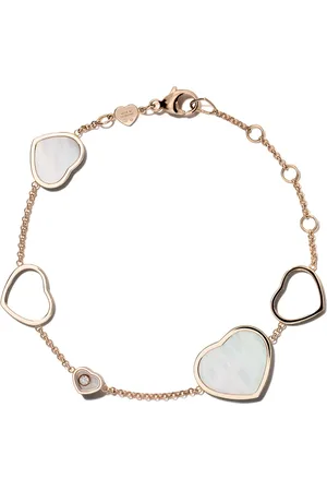 Chopard 18kt rose gold Happy Hearts mother of pearl and diamond bracelet