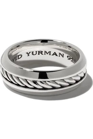 David Yurman Sterling Cable Inset band ring (8mm)