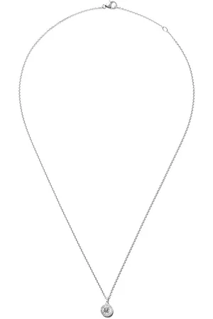 De Beers 18kt white gold My First De Beers Aura diamond pendant necklace