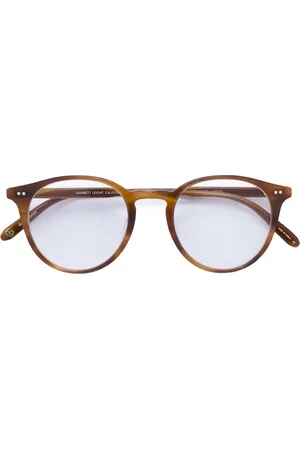 GARRETT LEIGHT Clune round-frame tortoiseshell glasses