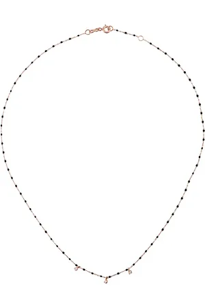 GIGI CLOZEAU 18kt rose gold mini Gigi diamond and beaded necklace