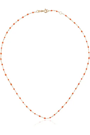GIGI CLOZEAU 18kt gold orange beaded necklace