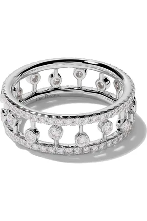 De Beers 18kt white gold Dewdrop diamond band