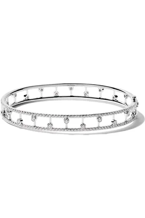 De Beers 18kt white gold Dewdrop diamond bangle