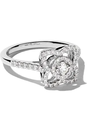 De Beers 18kt white gold Enchanted Lotus diamond ring
