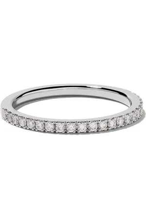 De Beers Platinum DB Classic half pavé diamond band