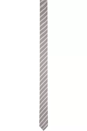 Thom Browne Micro Hairline Stripe Tie in Med