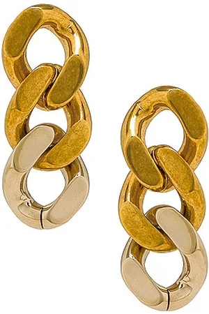 Burnished Curb Chain Drop Earring