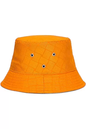 Bottega Veneta Intreccio Jacquard Nylon Hat in Tangerine