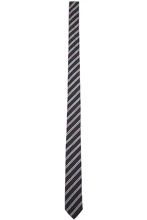 Thom Browne Micro Hairline Stripe Tie in Navy