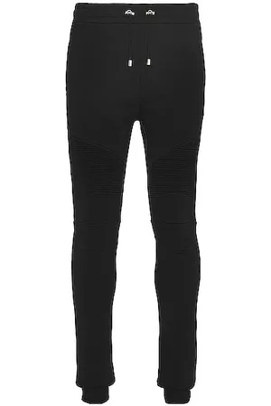 Balmain Multicuts Monogram Nylon Jog Pants In Black