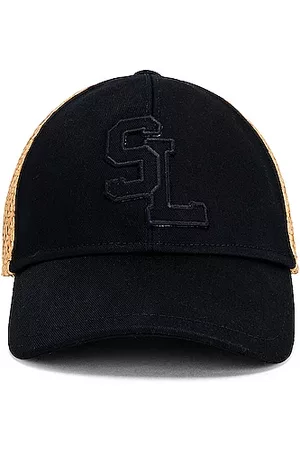 Saint Laurent Cotton Hat in Navy & Light