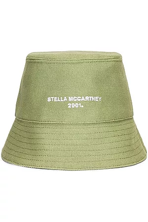 Stella McCartney Cotton Bucket Hat in Bamboo & Ivory
