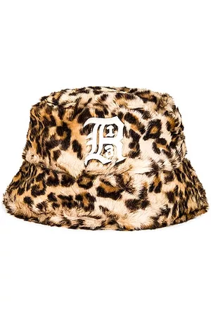 R13 Fur Bucket Hat in Leopard &