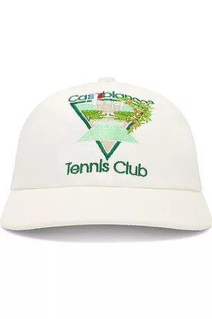 Casablanca Tennis Club Icon Embroidered Hat in Off-White