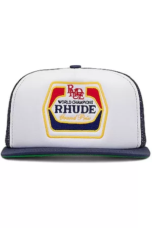 Rhude Grand Prix Trucker Hat in Navy
