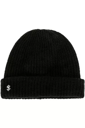 YVES SALOMON Cashmere and Wool Beanie in Noir