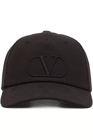 VALENTINO GARAVANI Valentino V Logo Signature Baseball Hat in Nero