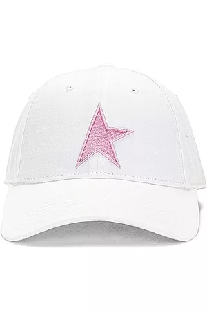 Golden Goose Star Baseball Hat in Papyrus & Baby Pink