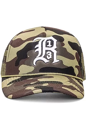 R13 Trucker Hat in Camouflage Olive
