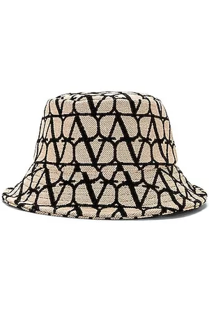 VALENTINO GARAVANI Women Hats - V Logo Bucket Hat in Naturale & Neo