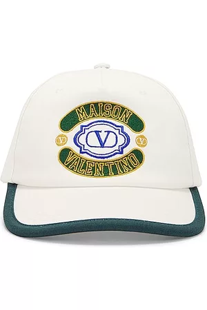 VALENTINO GARAVANI Baseball Hat in Ivory & Verdone