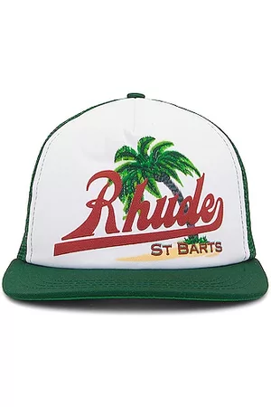Rhude Palms Hat in Green & White