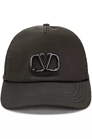 VALENTINO GARAVANI V Logo Signature Baseball Hat in Nero