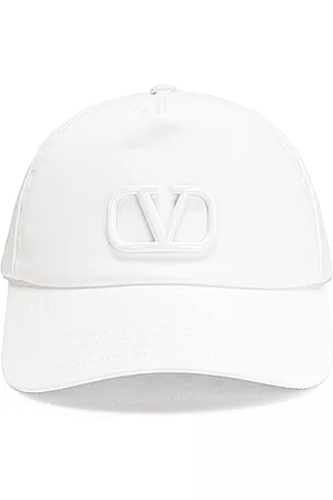 VALENTINO GARAVANI V Logo Signature Baseball Hat in Bianco