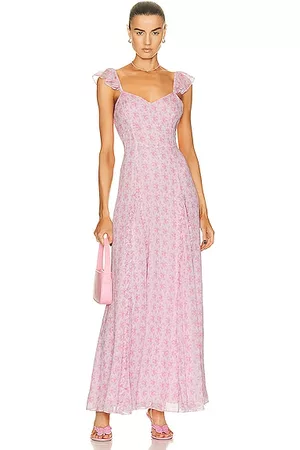 LOVESHACKFANCY Tulonne Dress in Rose Patch