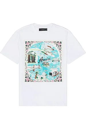 Amiri Palm Tree Print T-shirt in White for Men