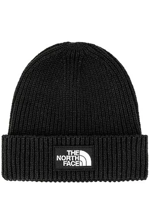The North Face TNF Logo Box Cuffed Beanie in Black