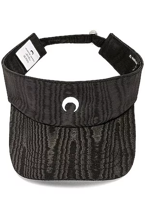 Marine Serre Women Hats - Embroidered Visor in Black