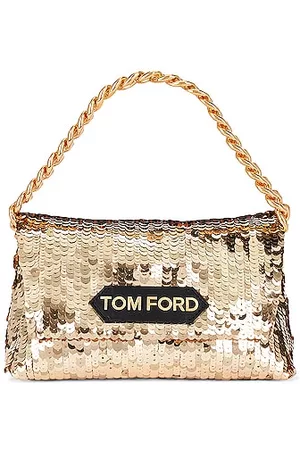 Tom Ford Black Mini Label Chain Bag