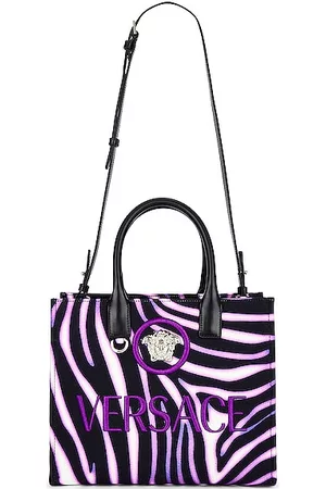 Versace La Medusa Large Studded Logo Tote Bag