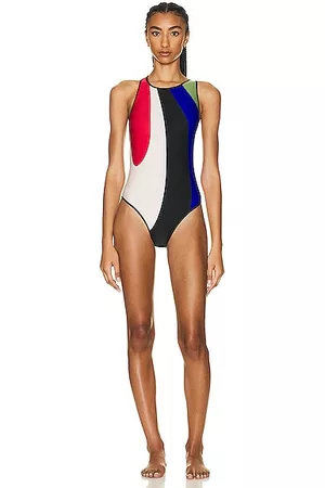 Emilio Pucci Women Swimming Costumes - One Piece Swimsuit in Rosso & Blu
