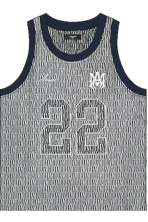 Amiri Jacquard Basketball Tank in Black for Men