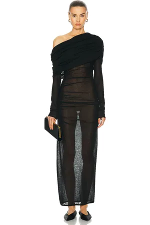 Saint Laurent One Shoulder Gown in - Black. Size M (also in S, XS).
