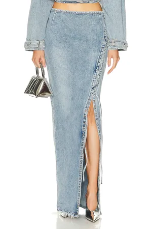 Retrofete Zahila Skirt in - Denim-Light. Size 26 (also in 28).