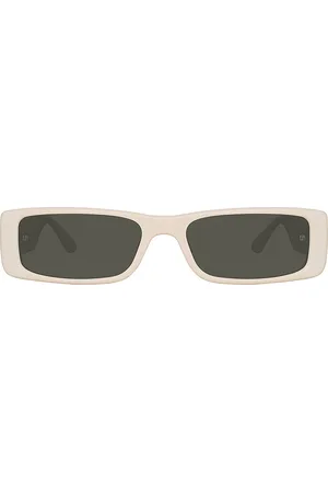 Linda Farrow Dania Sunglasses in - White. Size all.