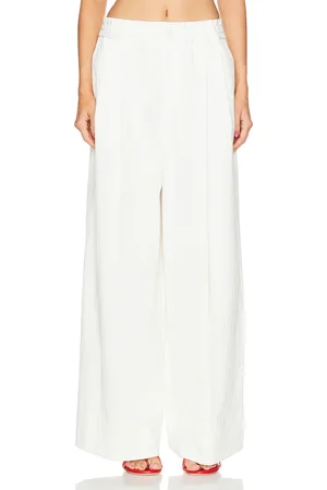 Christopher John Rogers Elastic Waist Wide Leg Pant in - White. Size M (also in XS).