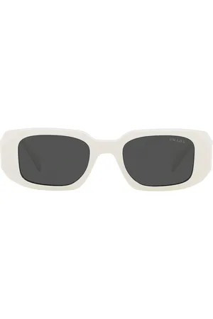 Prada Scultoreo Narrow Sunglasses in - White. Size all.