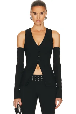 BLUMARINE Long Sleeve Gilet in - Black. Size 42 (also in ).